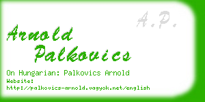 arnold palkovics business card